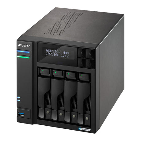 Asustor lockerstor 4 gen2+ as6704t v2 nas (czarny, 2x 5G LAN, HDMI, USB)