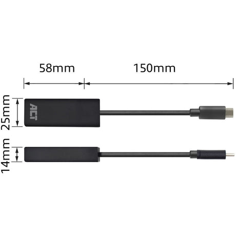 Act Connectivity Gigabitowa karta sieciowa USB-C (czarna)