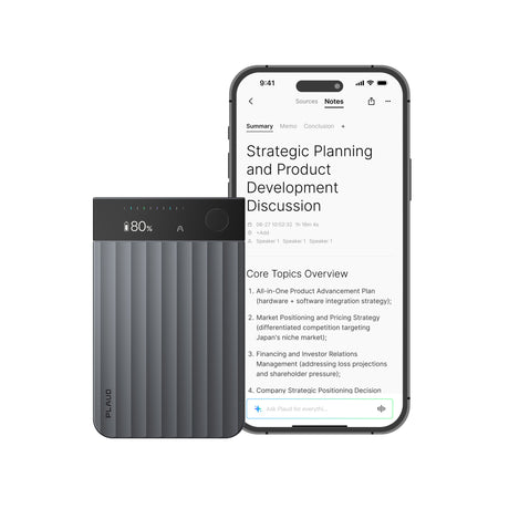 Dyktafon Plaud Note Pro (czarny, 64 GB, Bluetooth (BLE 5.4), dwuzakresowe Wi-Fi (2,4 GHz 5 GHz))