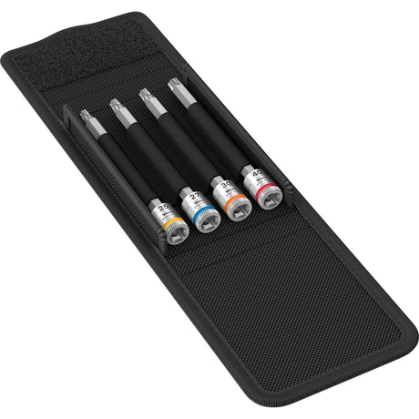Wera 8767 a Torx® hf 1 zestaw bitów Zyklop Klucz nasadowy Torx (czarny srebrny, 4-częściowy, z funkcją przytrzymywania, 1 4 -napęd)