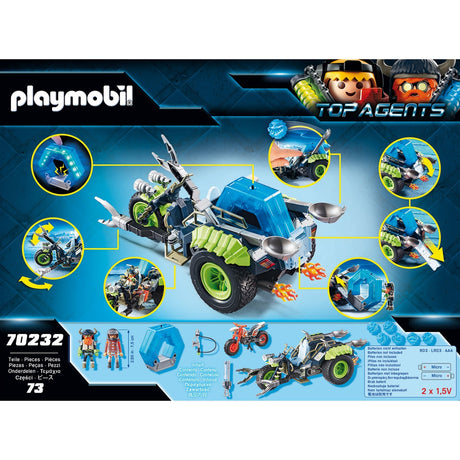 Playmobil Top Agents - Zabawka konstrukcyjna Arctic Rebels Snow Trike (70232)
