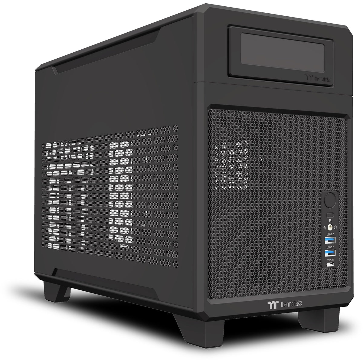 Obudowa mini tower Thermaltake tr100 (czarna | 2x USB-A | 1x USB-C)