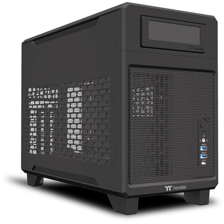 Obudowa mini tower Thermaltake tr100 (czarna | 2x USB-A | 1x USB-C)