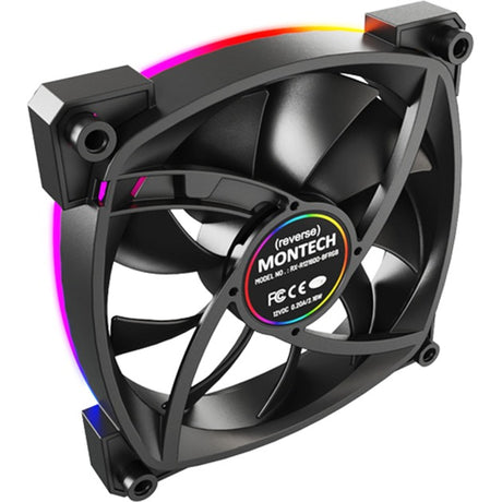 Wentylator obudowy Montech rx120 pwm rgb (czarny, 120 x 25 x 120 mm, 3-pin argb)