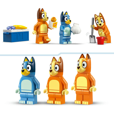 Lego Bluey - zabawka konstrukcyjna dojazd samochodem Bluey'ego na plażę (11202)