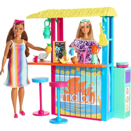 Barbie uwielbia akcesoria dla lalek w domku na plaży nad oceanem