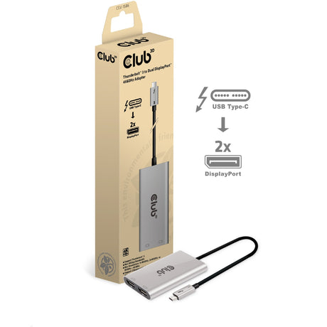 Rozgałęźnik Club 3D Thunderbolt 3 na podwójny port displayport