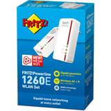 Fritz! powerline 1260e zestaw WLAN międzynarodowy Powerline + WLAN (biały, siatka Wi-Fi)