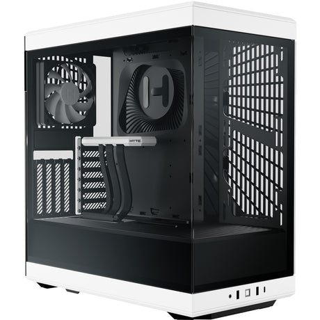 Obudowa midi tower Hyte Y40 (biały czarny | 2x USB-A | 1x USB-C | szkło hartowane)