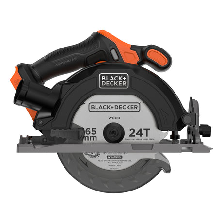 Bezszczotkowa piła tarczowa Black+decker 18 V Ręczna piła tarczowa 165 mm (czarno-pomarańczowa, akumulator i ładowarka nie wchodzą w skład zestawu)