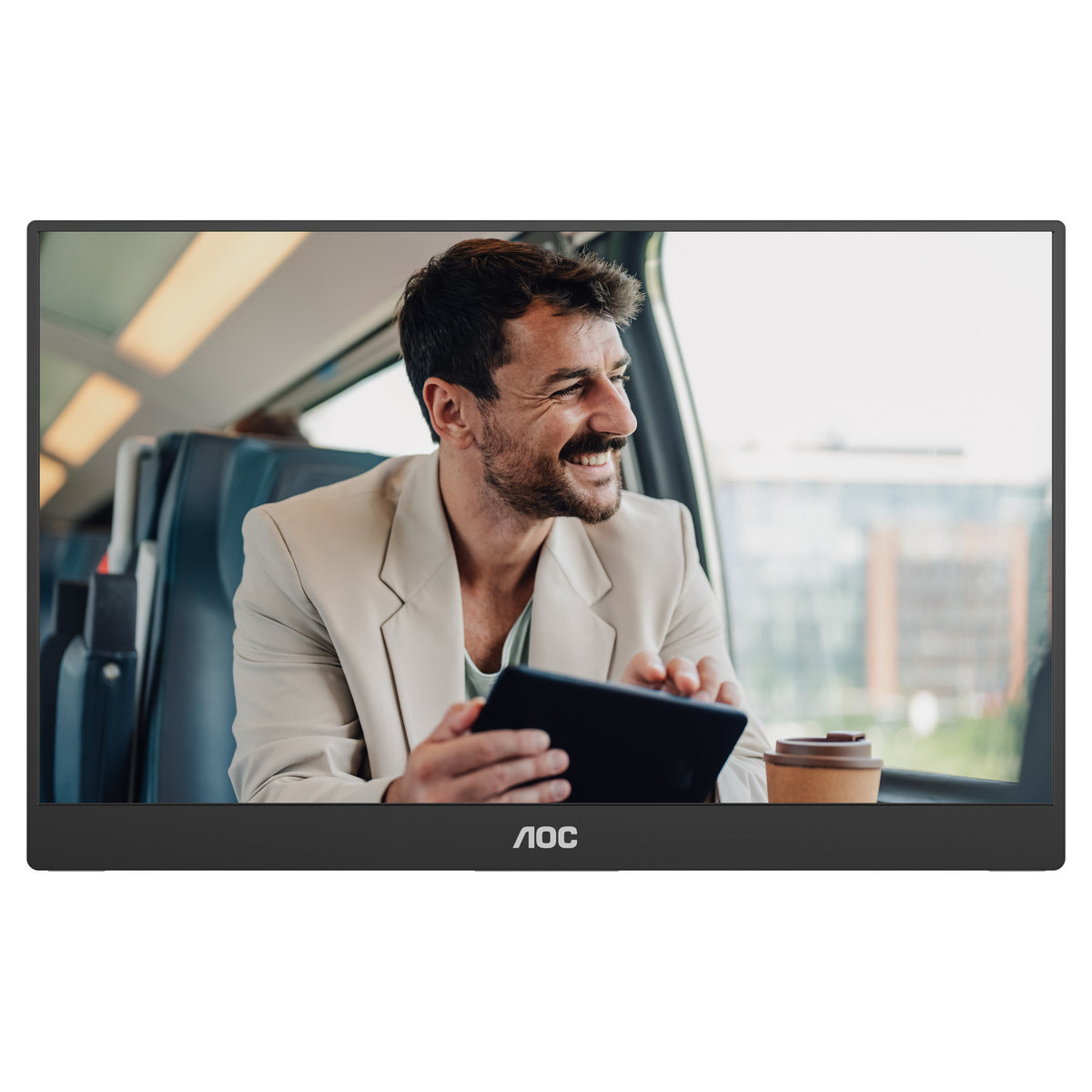 Monitor Aoc 16t20e2 15.6 (czarny, 1x mini HDMI, 1x USB-C, audio)