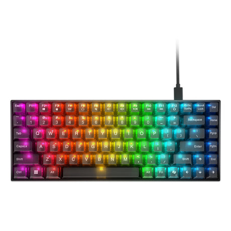 Lenovo legion k510 mini pro rgb mechanisch gaming toetsenbord (zwart, układ amerykański (qwerty), 75%, brązowy przełącznik, hot swap, usb)