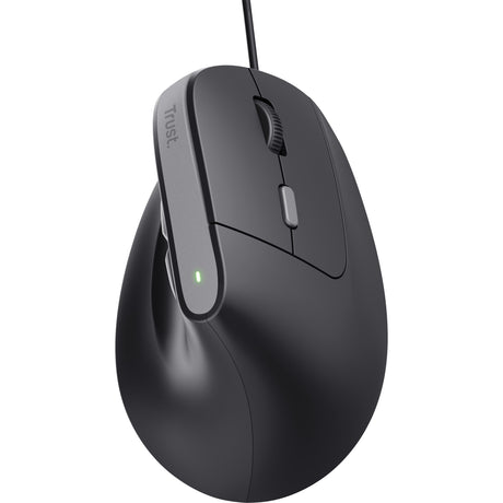 Przewodowa mysz ergonomiczna Trust Bayo II (czarna, 800 dpi - 2400 dpi)