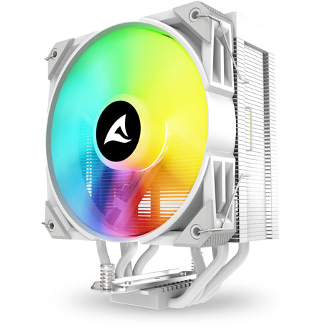 Chłodnica procesora Sharkoon a40 rgb (biała, 4-pinowe złącze wentylatora pwm)