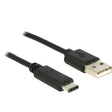 Delock Kabel USB-C 2.0 > USB-A (czarny, 1 metr)