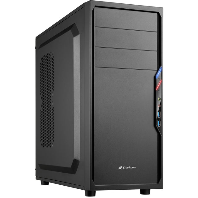 Obudowa midi tower Sharkoon vs4-v (czarna | 2x USB-A)