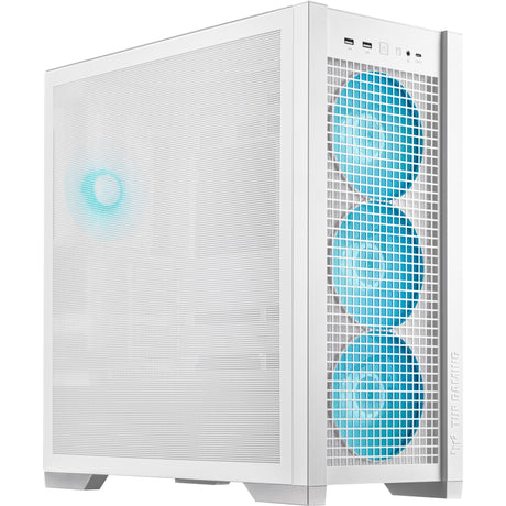 Obudowa midi tower Asus tuf gaming gt302 argb (biała | 2x usb-a | 1x usb-c | rgb | szkło hartowane)