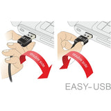 Delock USB 2.0 męski lewy prawy > micro-B, kabel 3m (czarny, 83384)