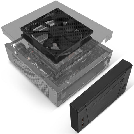 Obudowa HTC Silverstone sst-ml10b (czarna | 2x usb-a)