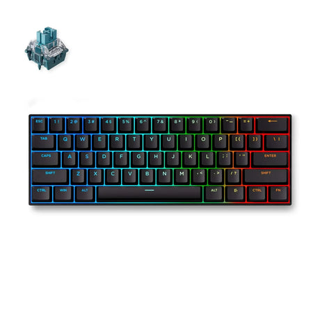 Klawiatura do gier Mchose ace 60 pro z efektem Halla i przełącznikiem magnetycznym (czarna, układ US (QWERTY), ttc Uranus Magnetic, 60%, rgb, hot swap, nasadki klawiszy pbt, czujnik efektu Halla)