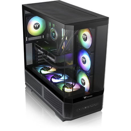 Obudowa Midi Tower Thermaltake View 370 tg argb (czarna | 2x usb-a | 1x usb-c | rgb | szkło hartowane)