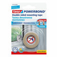 Tesa powerbond dubbelzijdige tape 1,5m x 19mm transparant