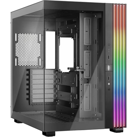 Bądź cicho! podstawa świetlna 600 dx obudowa midi tower (czarna | 2x USB-A | 1x USB-C | RGB | okienko)