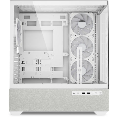 Obudowa midi tower Sharkoon ak7 argb (biała | 2x USB-A | 1x USB-C | RGB | szkło hartowane)