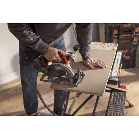 Bezszczotkowa piła tarczowa Black+decker 18 V Ręczna piła tarczowa 165 mm (czarno-pomarańczowa, akumulator i ładowarka nie wchodzą w skład zestawu)