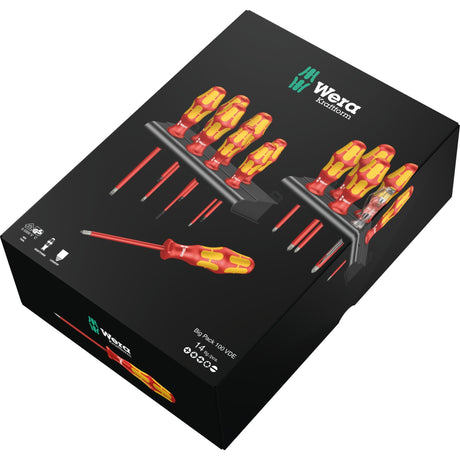 Śrubokręt Wera Kraftform Big Pack 100 vde (czerwony żółty, 14 sztuk)