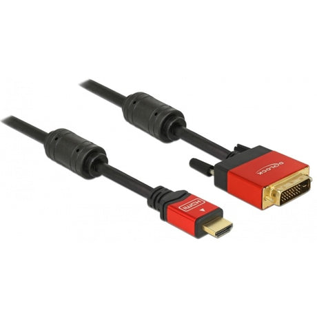 Delock adapter High Speed HDMI A (męski) > DVI (męski) (czarny, 2 metry)