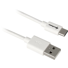 Kabel Sharkoon USB-A 2.0 - USB-C (biały, 1 metr)