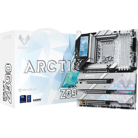 Płyta główna Maxsun MS-Icraft Z890 Arctic Socket 1851 (biała, RAID, 2,5 GB-LAN, WLAN, BT, dźwięk, ATX)