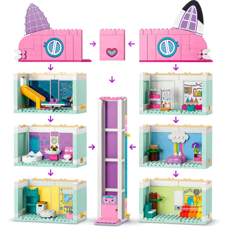 Lego Domek dla lalek Gabby Domek dla lalek Gabby Zabawki z 4 minifigurkami i akcesoriami dla dzieci 4+ - 10788