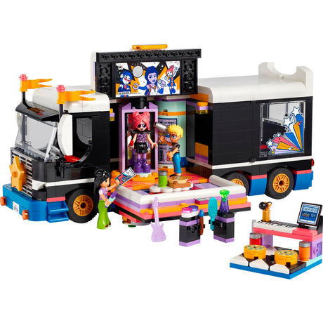 Lego friends — zabawka konstrukcyjna autobusu wycieczkowego z gwiazdami popu (42619)