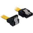 Delock męski kabel sata męski > kątowy męski (żółty, 0,5 m)
