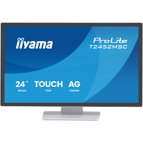 Iiyama prolite t2452msc-w2ag 24 monitor dotykowy (biały, 120 Hz, HDMI, Display Port, audio, USB, dotykowy)