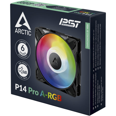 Wentylator obudowy Arctic P14 pro a-rgb (czarny, 140 x 140 x 27 mm, pwm)