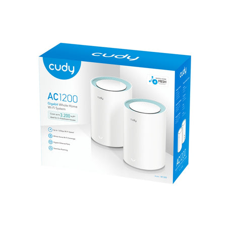 Cudy ac1200 gigabitowy system Wi-Fi mesh (2 sztuki) router mesh (biały)