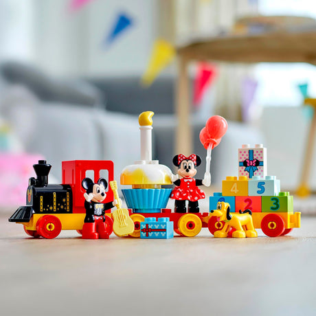 Lego duplo Urodzinowy pociąg Disneya Miki Minnie, zabawka do zbudowania dla małych dzieci 10941