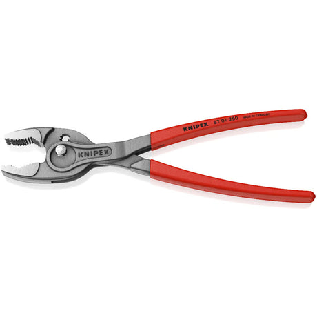 Szczypce Knipex twingrip, uchwyt przedni i boczny (czerwone)