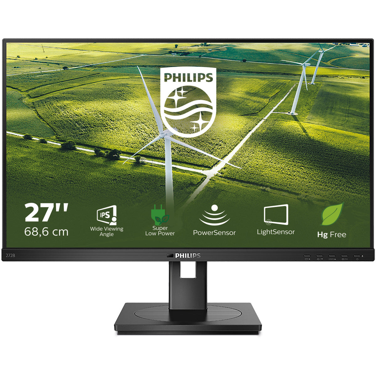 Monitor Philips 272b1g 27 (czarny, 75 Hz, VGA, DVI-D, Display Port, HDMI, USB, audio)