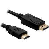 Delock adapter Displayport > szybki adapter HDMI (czarny, 3 metry, pasywny, 4k, pozłacany)