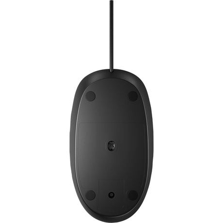 Mysz laserowa HP 128 z kablem (czarna, 1200 dpi)