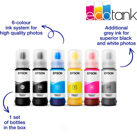 Uniwersalna drukarka atramentowa Epson ecotank et-8550 (czarna, USB, WLAN, skanowanie, kopiowanie)