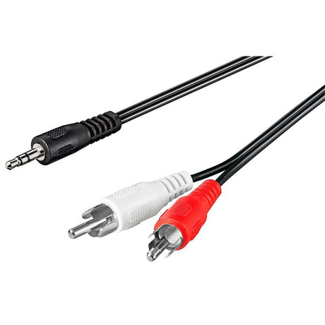 Goobay 3,5 mm jack > 2x kabel tulipanowy (czarny, 1,5 m, stereo)