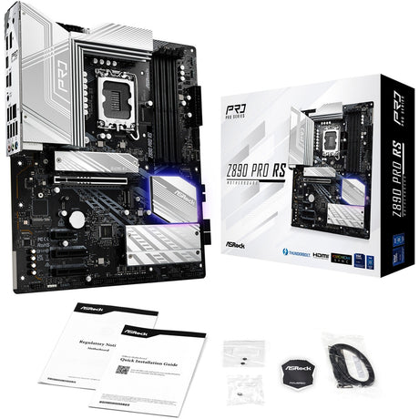 Płyta główna Asrock Z890 Pro RS Socket 1851 (czarno-biała, RAID, 2,5 GB-LAN, dźwięk, ATX)
