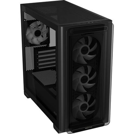 Obudowa Asus a23 plus mini tower (czarna | 2x USB-A | 1x USB-C | RGB | szkło hartowane)