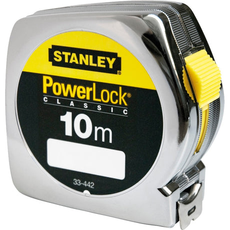 Taśma miernicza Stanley Powerlock miarka abs (chrom, 10 metrów, szerokość 25mm)
