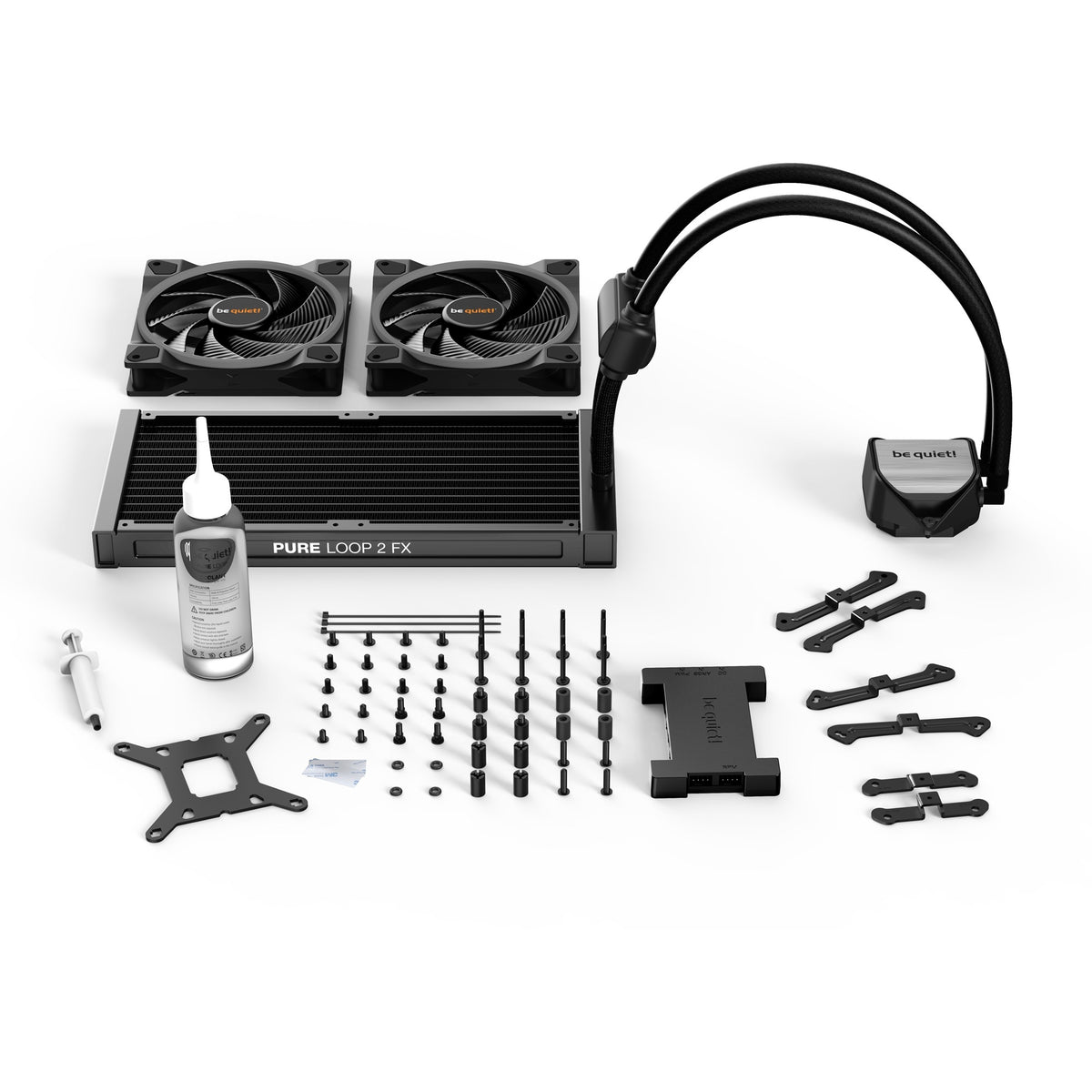 Bądź cicho! Chłodzenie wodne Pure Loop 2 FX 280 (czarne, 4-pinowe złącze wentylatora PWM)